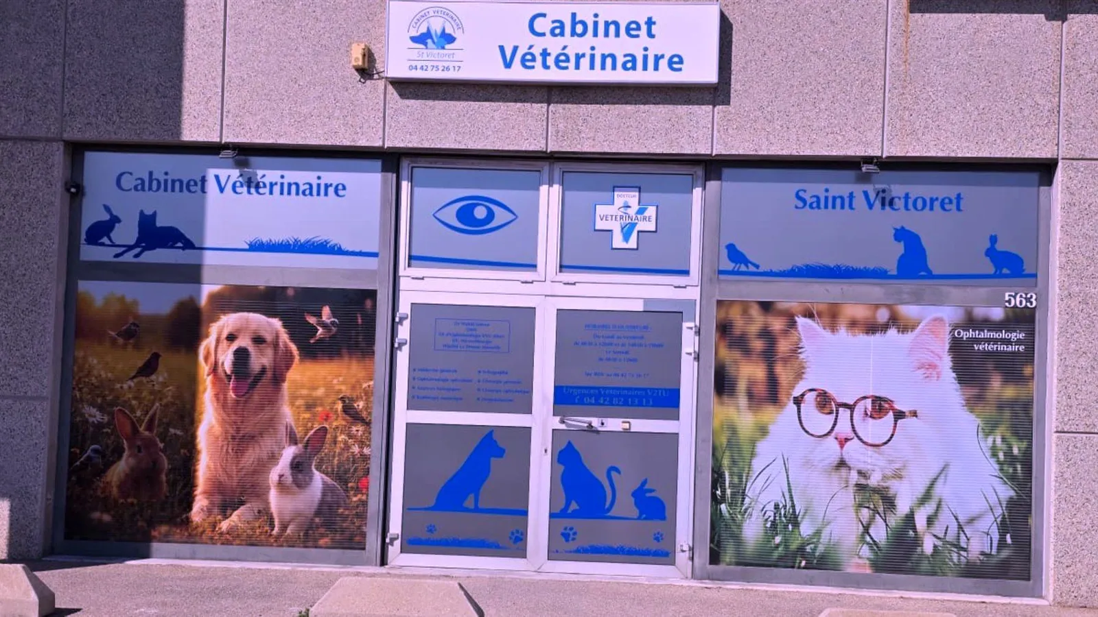 Façade du cabinet vétérinaire Dr Sabeur à Saint-Victoret